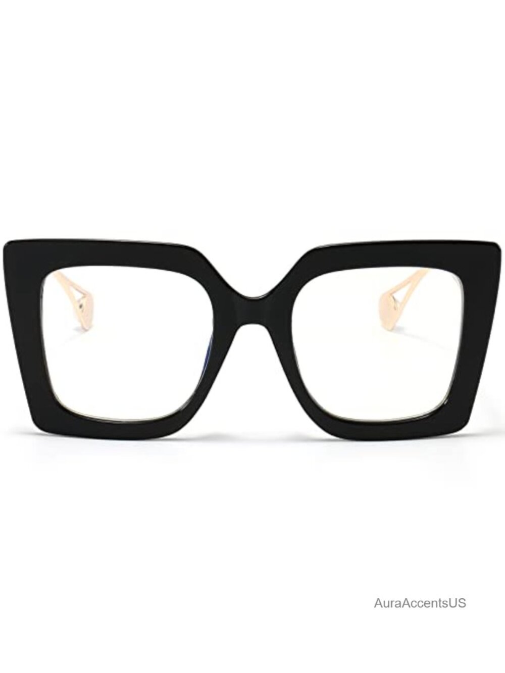 Oversized Blue Light Blocking Glasses Square Frame Anti Eye Strain
